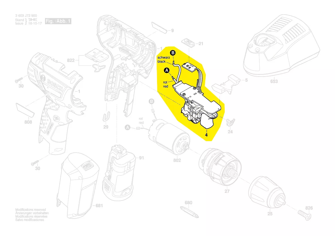 Interrupteur variateur réf. 1 607 233 409 Bosch